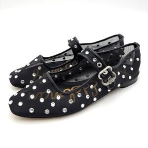 Black Polka Dot Mary Jane Flats